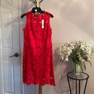 Red sleeveless dress